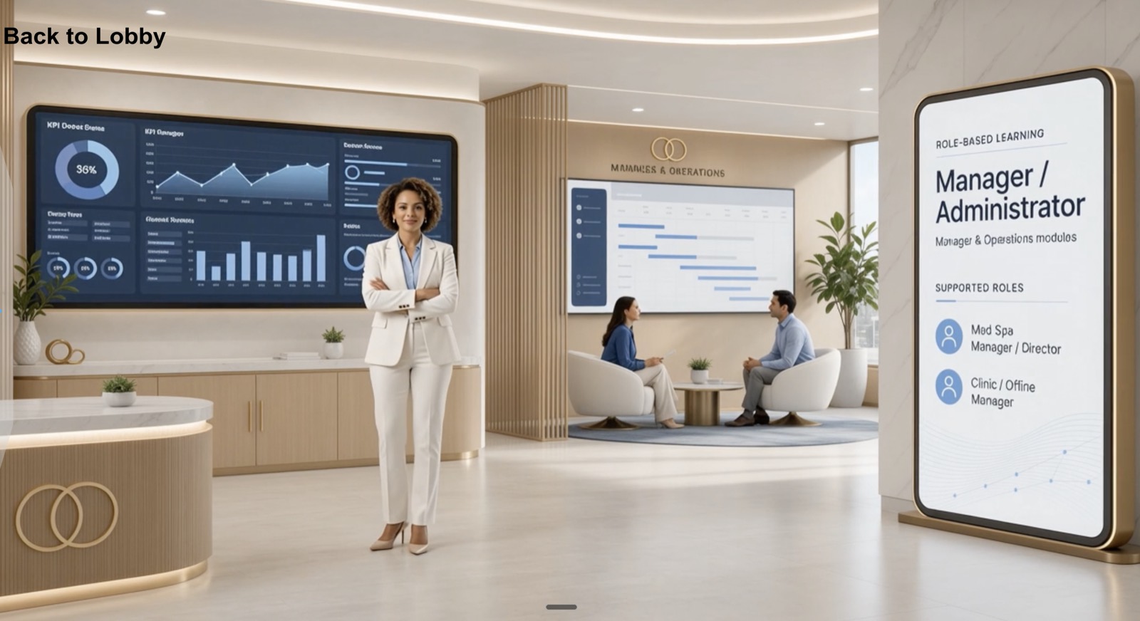 The V-Unite Learn Manager / Administrator role room